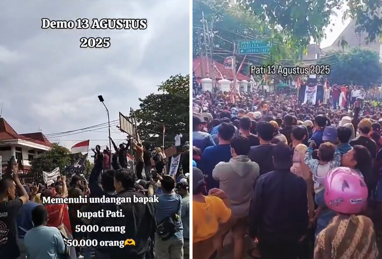 Ratusan ribu warga pati turun demo hari ini, tuntut bupati mundur
