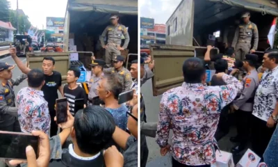 Satpol pp dan bupati pati bubarkan aksi donasi jelang demo tolak kenaikan pbb