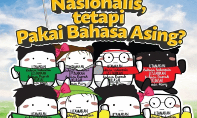 Sentil film merah putih one for all, badan bahasa nasionalis tetepi pakai bahasa asing
