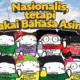 Sentil film merah putih one for all, badan bahasa nasionalis tetepi pakai bahasa asing