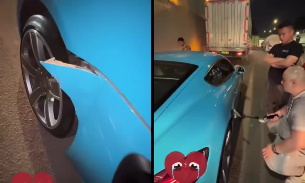 Sopir truk serempet mobil porsche, pemilik mobil hanya beri nasihat kalau ngantuk istirahat, nyawa lebih penting