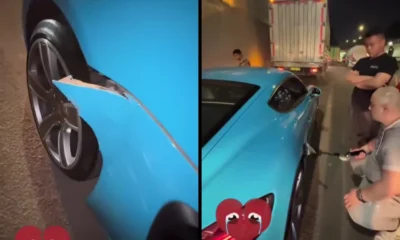 Sopir truk serempet mobil porsche, pemilik mobil hanya beri nasihat kalau ngantuk istirahat, nyawa lebih penting