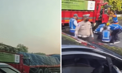 Terjadi kecelakaan truk di tol jorr, 1 orang dikabarkan tewas