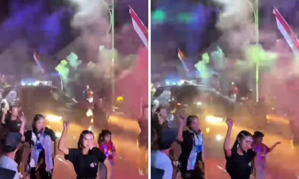 Viral! detik detik mobil tabrak kerumunan peserta karnaval di banyuwangi
