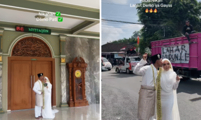 Viral! pasangan ini nikah di tengah demo di pati, habis akad langsung ikut unjuk rasa