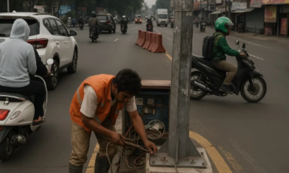 5 tiang lampu di situ gintung dicuri maling, kerugian capai ratusan juta
