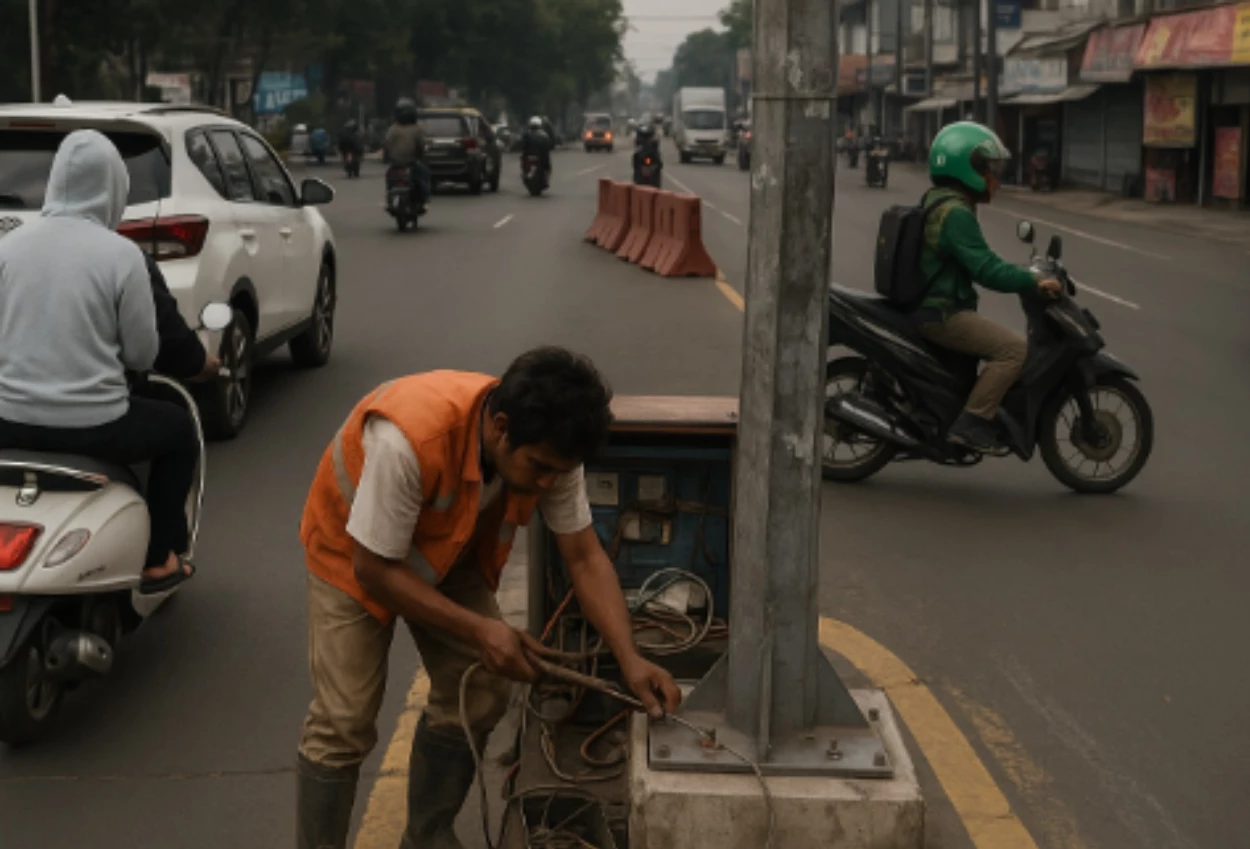 5 tiang lampu di situ gintung dicuri maling, kerugian capai ratusan juta
