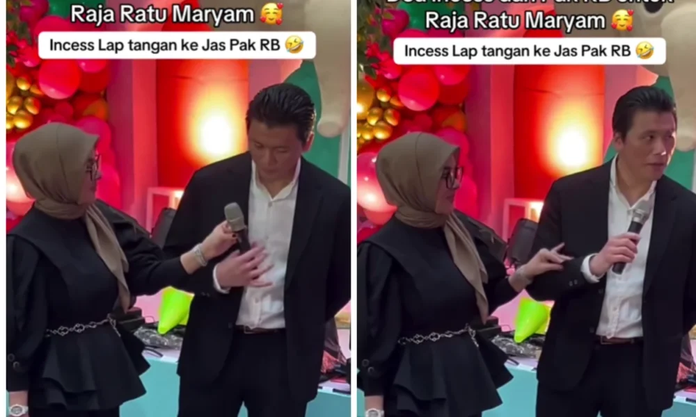 Aksi syahrini lap tangan ke jas reino barack usai pegang mic bikin netizen geger!