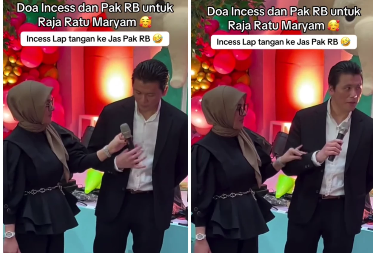 Aksi syahrini lap tangan ke jas reino barack usai pegang mic bikin netizen geger!