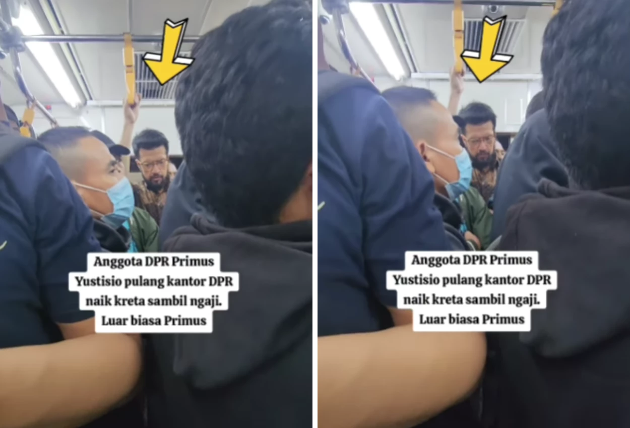 Anggota dpr primus yustisio pilih naik krl saat berangkat pulang kantor