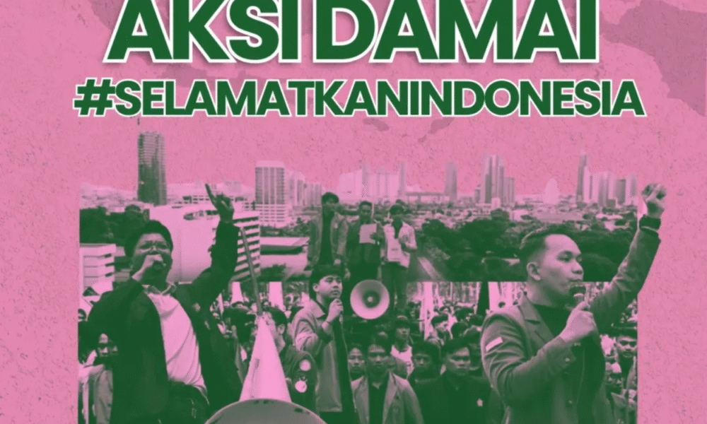 Bem si demo selamatkan indonesia siang ini di depan gedung dpr