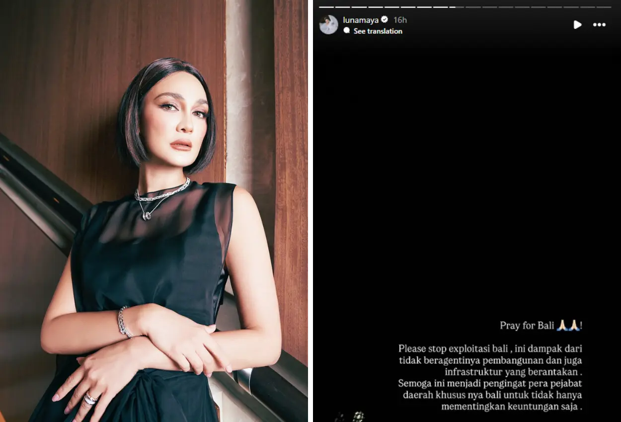 Buka suara soal banjir bali, ini pesan luna maya untuk pemda stop eksploitasi bali