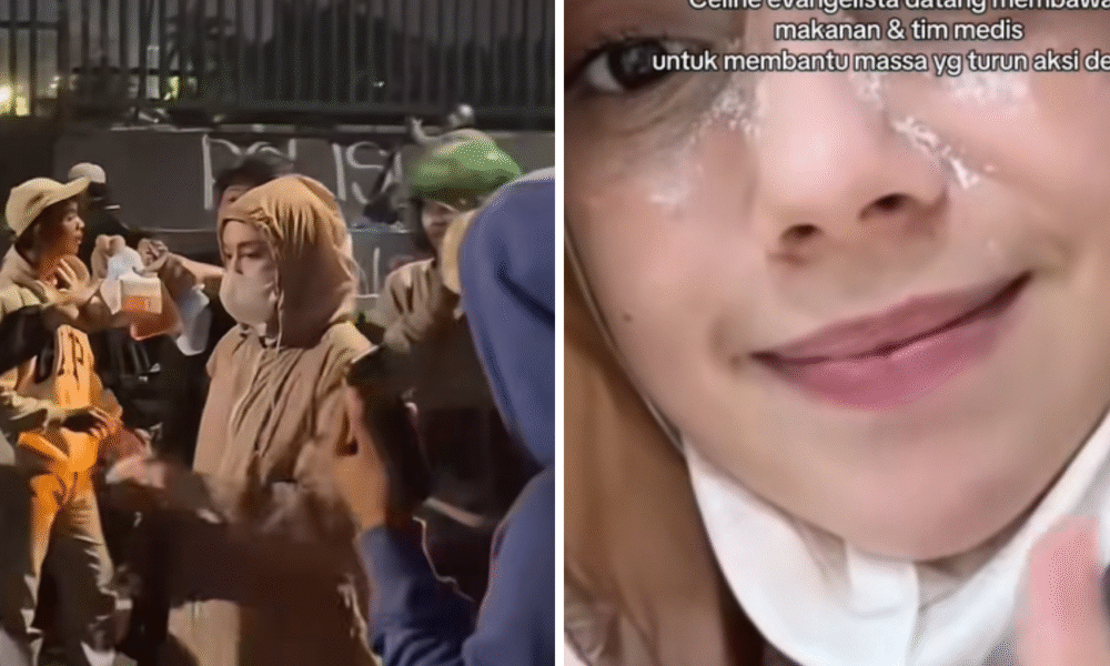 Celine evangelista diam diam turun jadi tim medis buat bantu demonstran