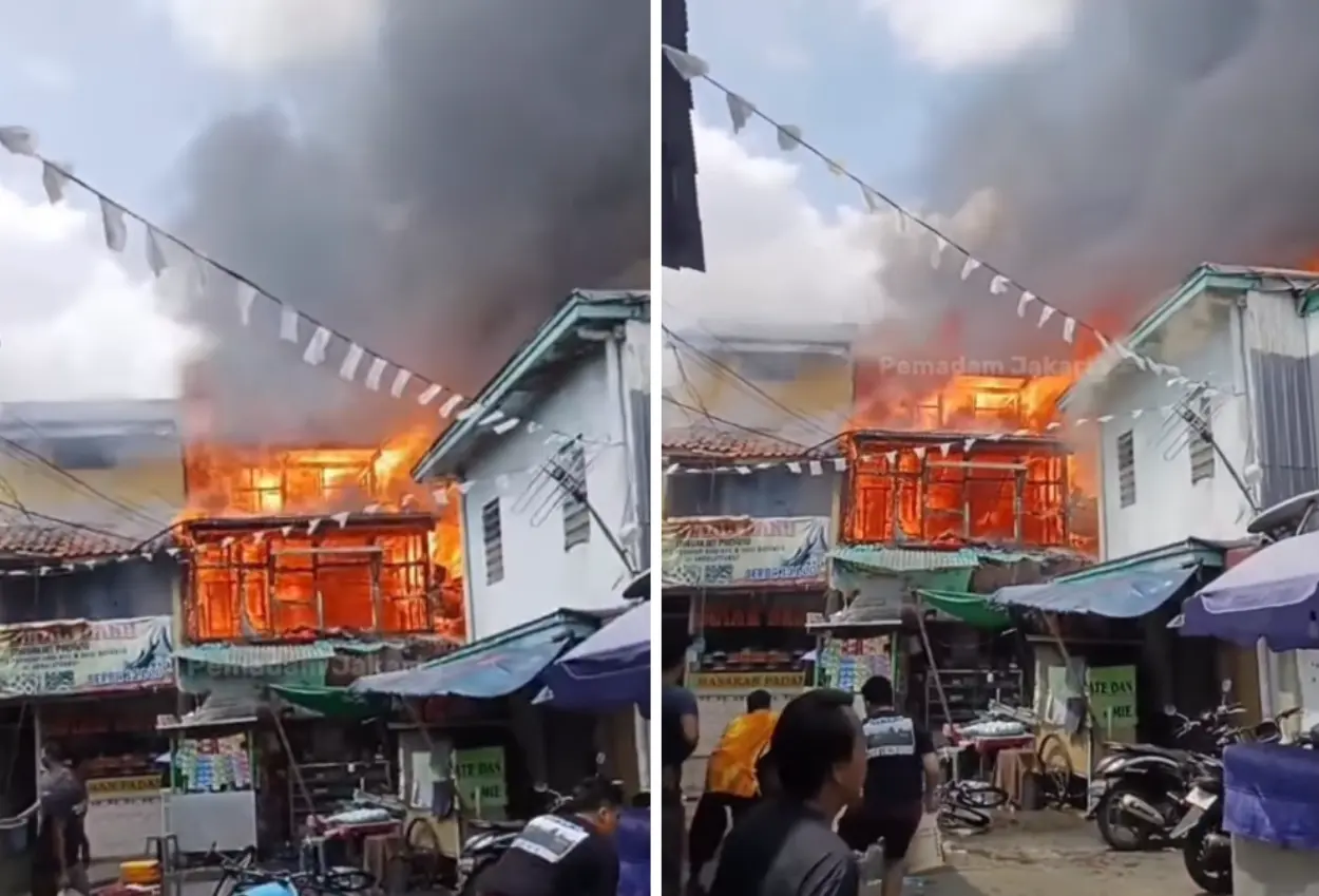 Diduga korsleting listrik, 400 rumah hangus terbakar di tamansari jakbar