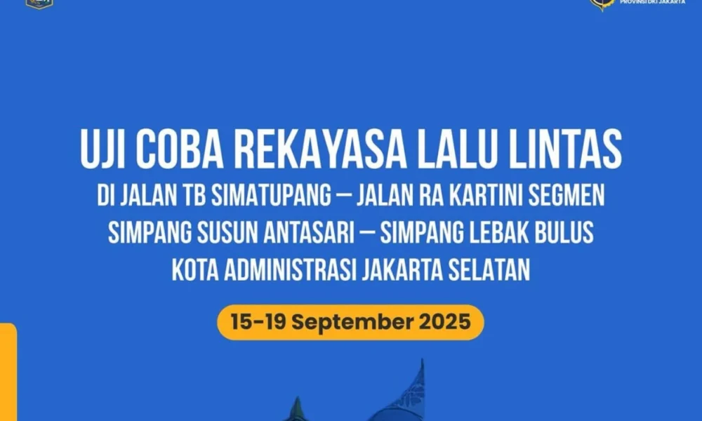 Dishub jakarta uji coba rekayasa lalu lintas tb simatupang pagi ini