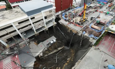 Geger! sinkhole muncul di depan rumah sakit thailand, pasien hingga warga dievakuasi