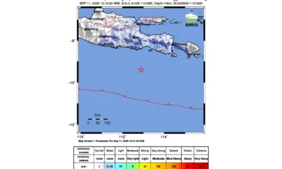 Gempa m 5,1 guncang malang, tak berpotensi tsunami