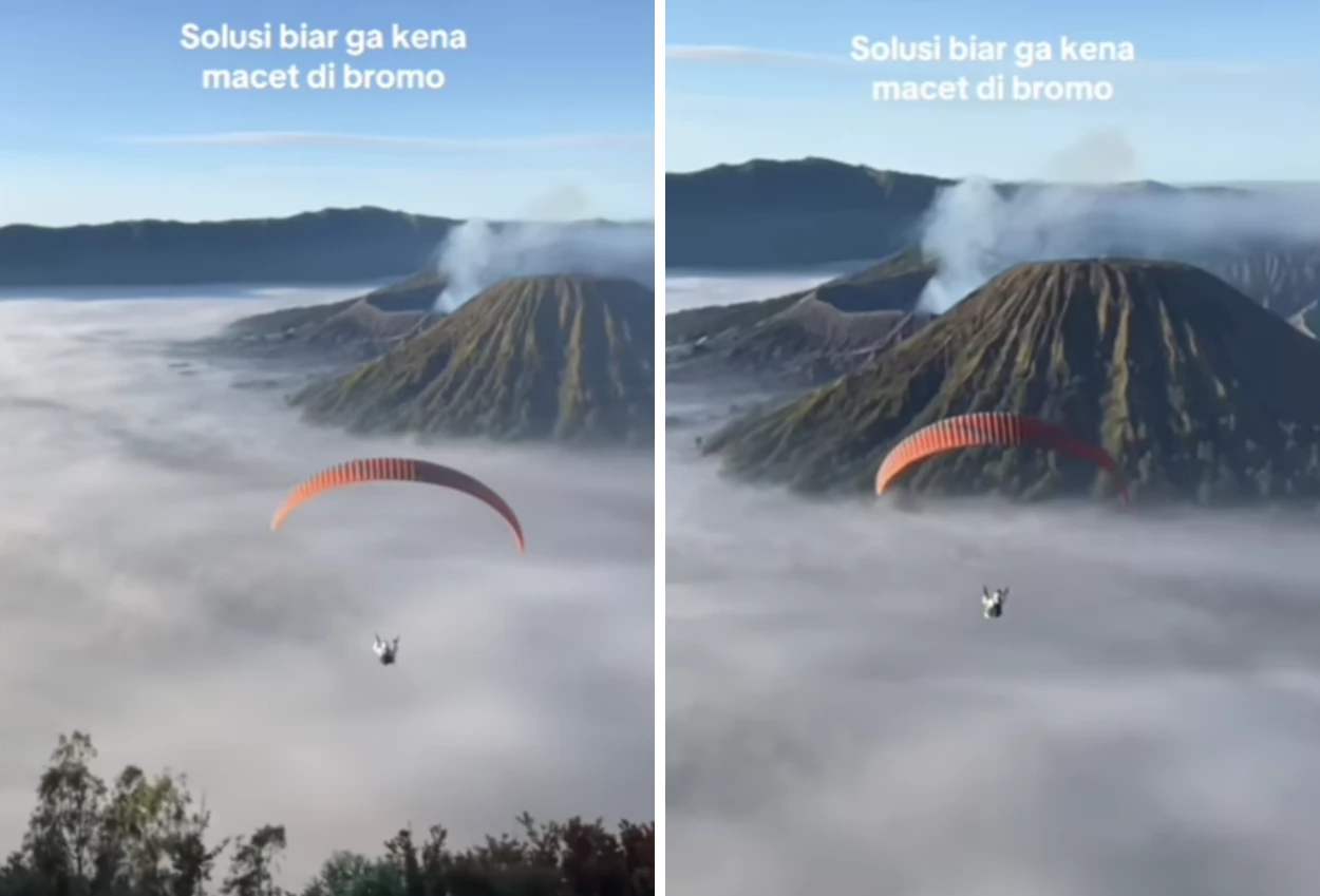 Gubernur jatim buka suara soal aktivitas paralayang di bromo