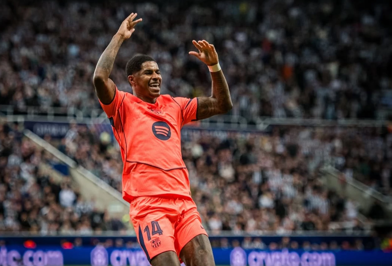 Hasil barcelona vs newcastle rashford cetak brace, blaugrana menang 2 1