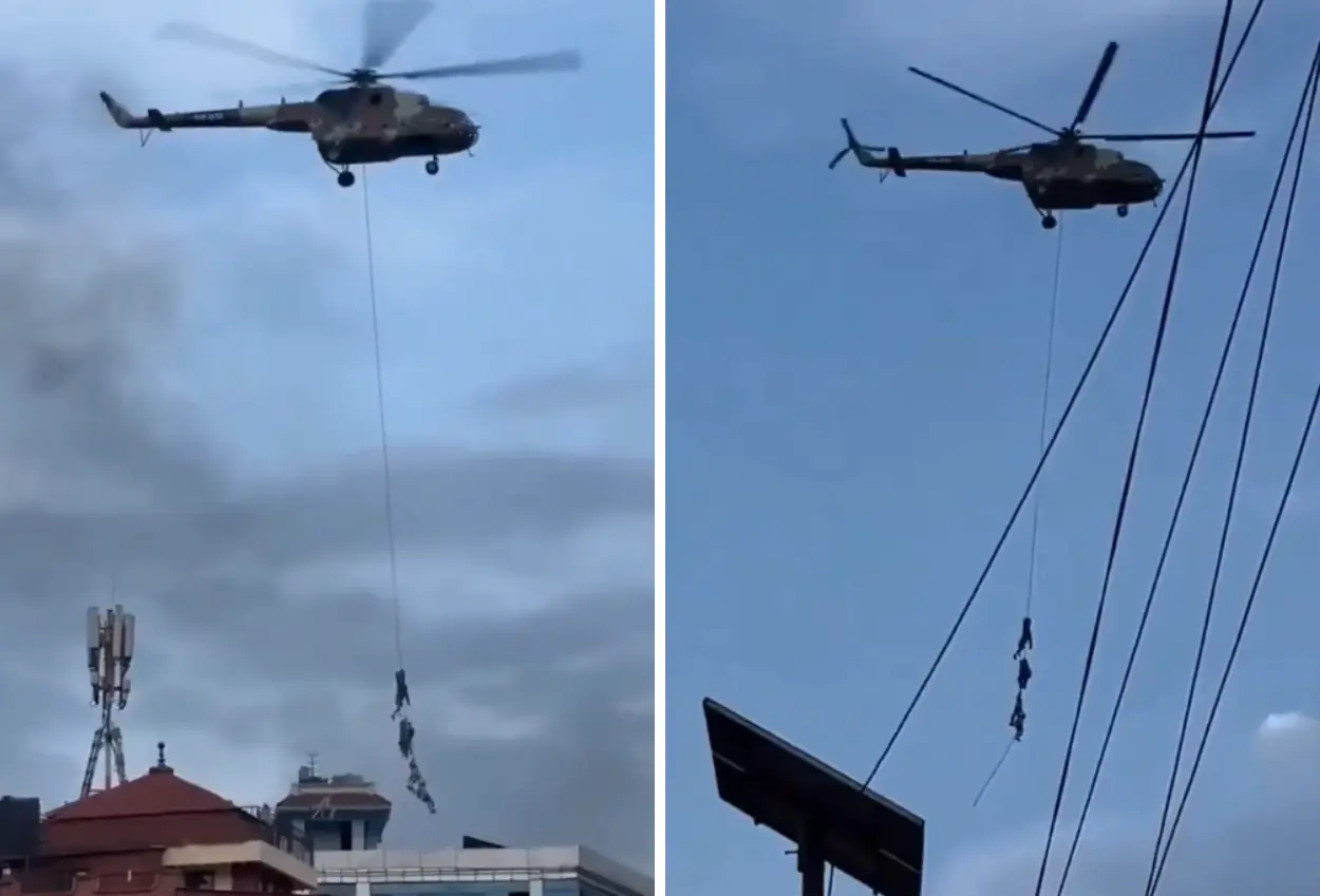 Hindari amukan massa, menteri nepal dan keluarga dievakuasi pakai helikopter
