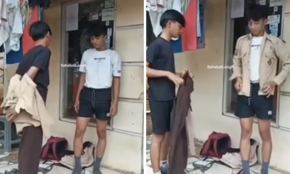 Kakak adik di bogor gantian pakai seragam sekolah karena tak punya uang, ibu alami gangguan jiwa