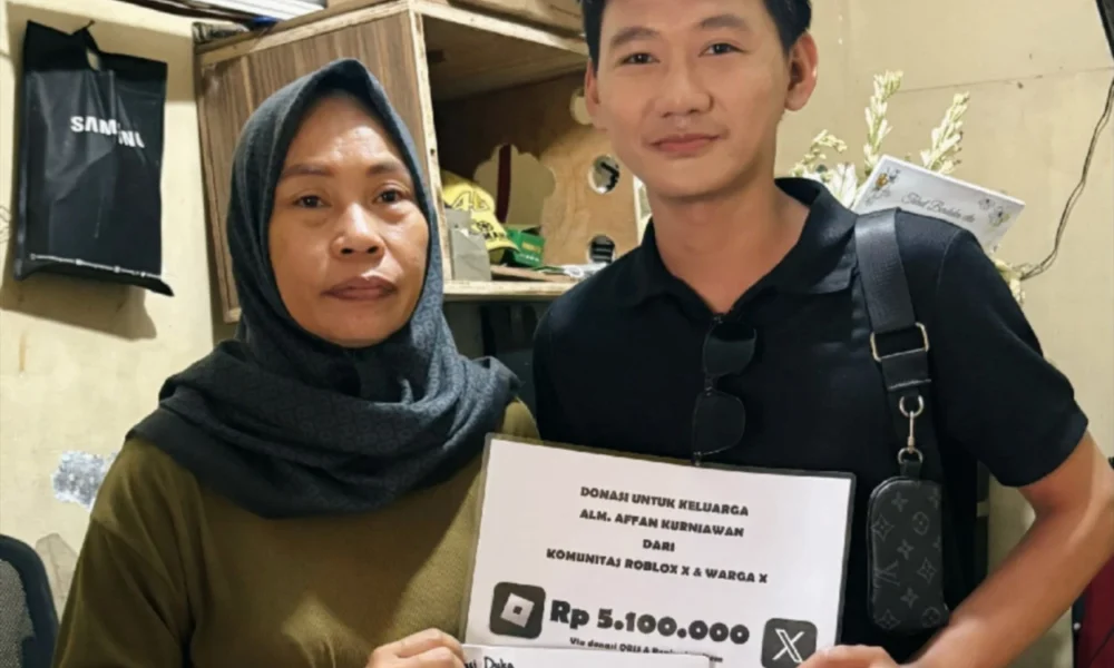 Komunitas roblox galang dana untuk keluarga affan kurniawan