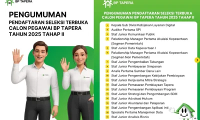 Lowongan kerja bp tapera dibuka, cek persyaratan dan cara daftarnya