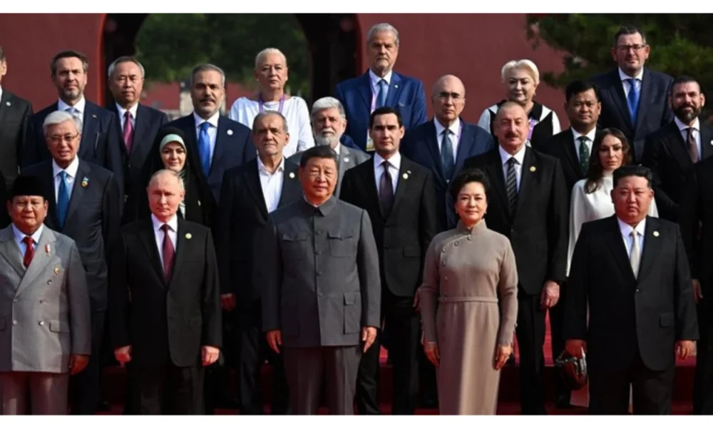 Momen prabowo, putin, xi jinping, dan kim jong un foto sejajar saat kunjungi china