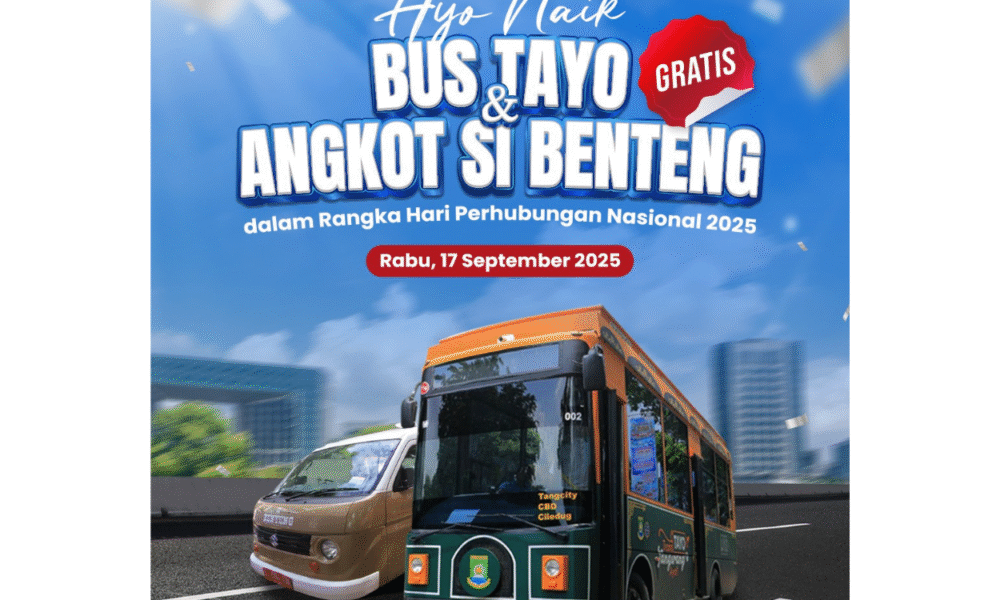 Pemkot tangerang gratiskan angkot si benteng dan bus tayo hari ini!