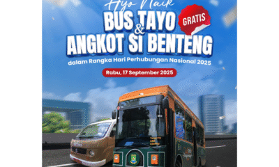 Pemkot tangerang gratiskan angkot si benteng dan bus tayo hari ini!