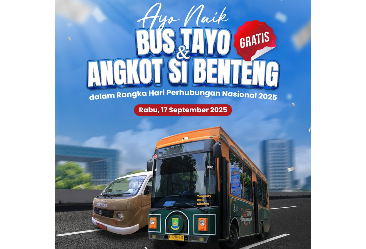Pemkot tangerang gratiskan angkot si benteng dan bus tayo hari ini!