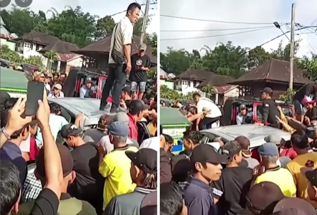 Pemobil diamuk massa usai diteriaki maling oleh anak sendiri, ini awal mulanya
