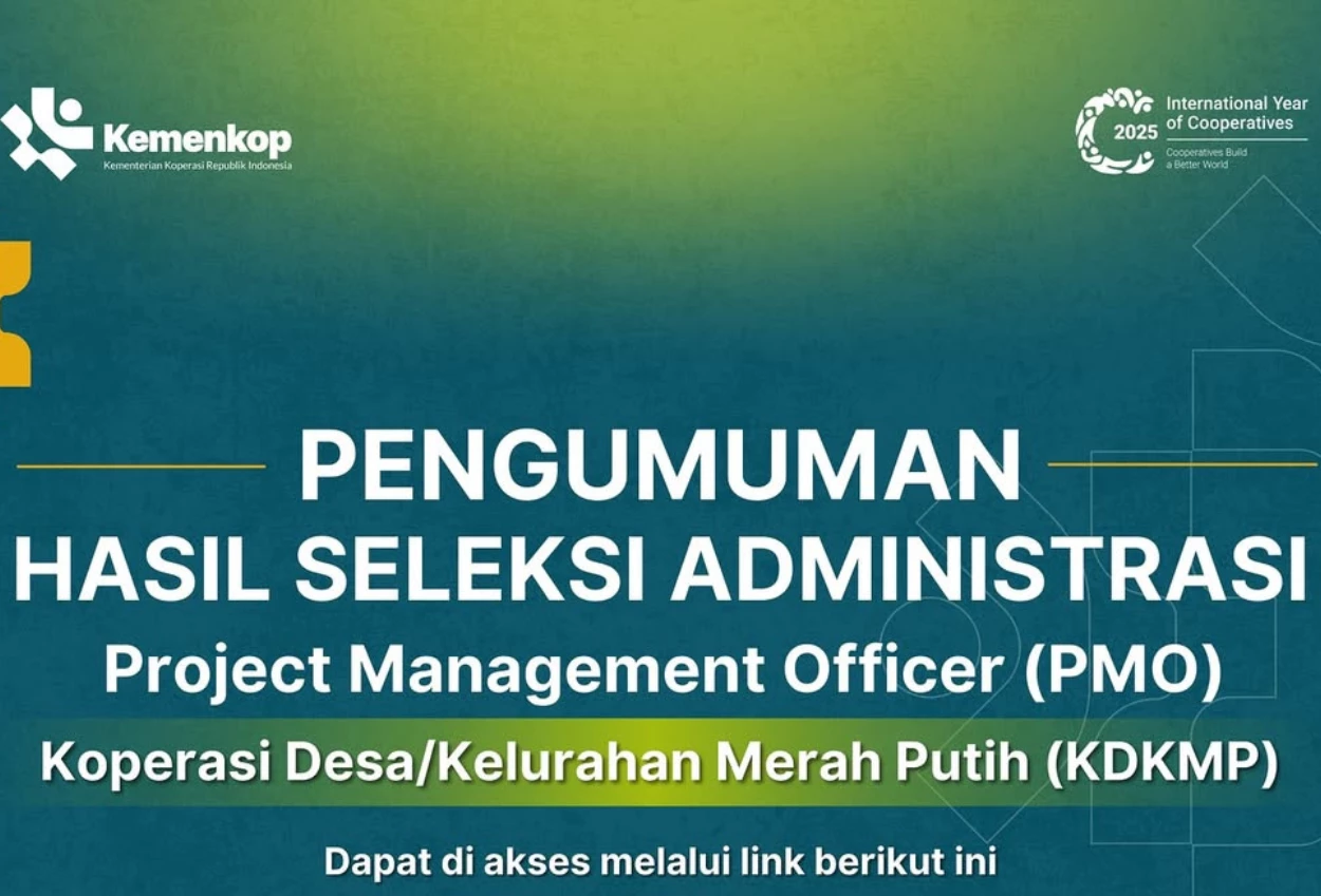 Pengumuman pmo kemenkop 2025 cek hasil seleksi administrasi di sini!