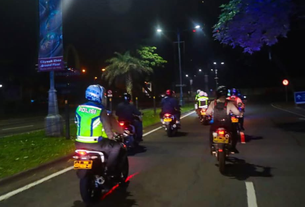 Polisi gelar patroli skala besar di tangerang selatan