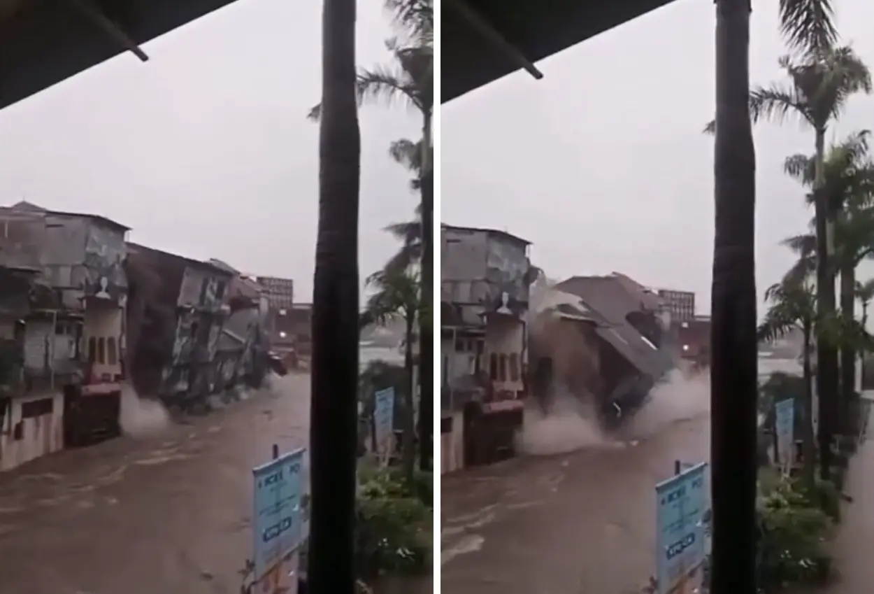 Ruko di bali ambruk diterjang banjir, 4 orang dilaporkan tewas