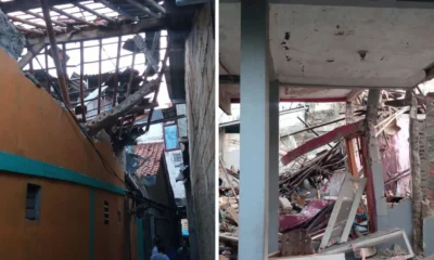 Sejumlah rumah hancur usai terjadi ledakan misterius di pondok cabe tangsel