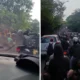 Truk terperosok di jalan siliwangi tangsel, lalu lintas pagi ini macet parah