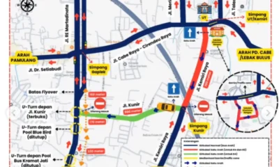 Uji coba rekayasa lalu lintas di pondok cabe mulai diberlakukan hari ini