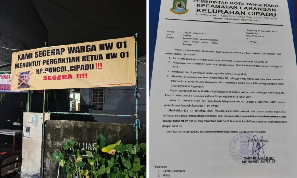 Viral! 9 ketua rt di cipadu tangerang dicopot langsung oleh lurah
