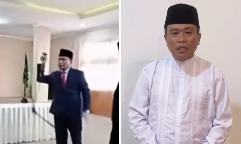 Viral! kakanwil kemenag yang lempar mikrofon saat lantik kepala kemenag berakhir minta maaf