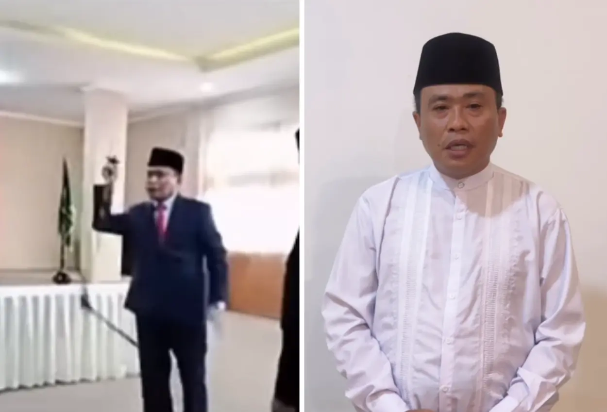 Viral! kakanwil kemenag yang lempar mikrofon saat lantik kepala kemenag berakhir minta maaf