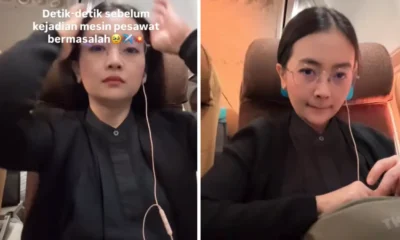 Viral! wanita ini bagikan momen pesawat garuda rute surabaya jakarta keluarkan api hingga mati mesin