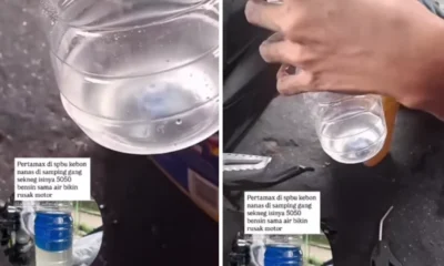 Viral! warga di tangerang shock beli pertamax isinya dicampur air