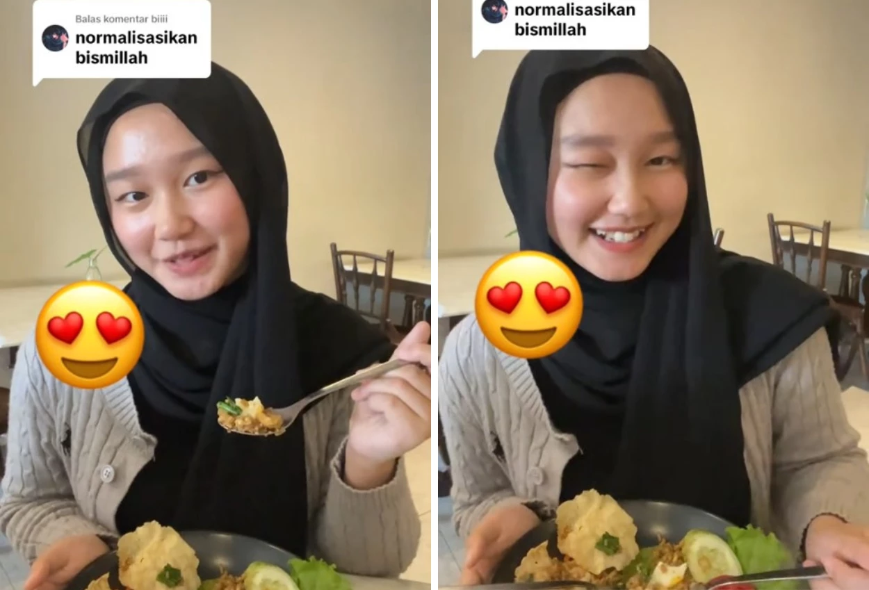 Wanita ini viral usai bikin konten yareu pakai bismillah, views nya tembus 1,2 juta!