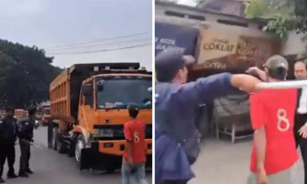 Warga ngamuk ke posko dishub karena banyak truk melintas di luar jam operasional