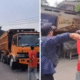 Warga ngamuk ke posko dishub karena banyak truk melintas di luar jam operasional