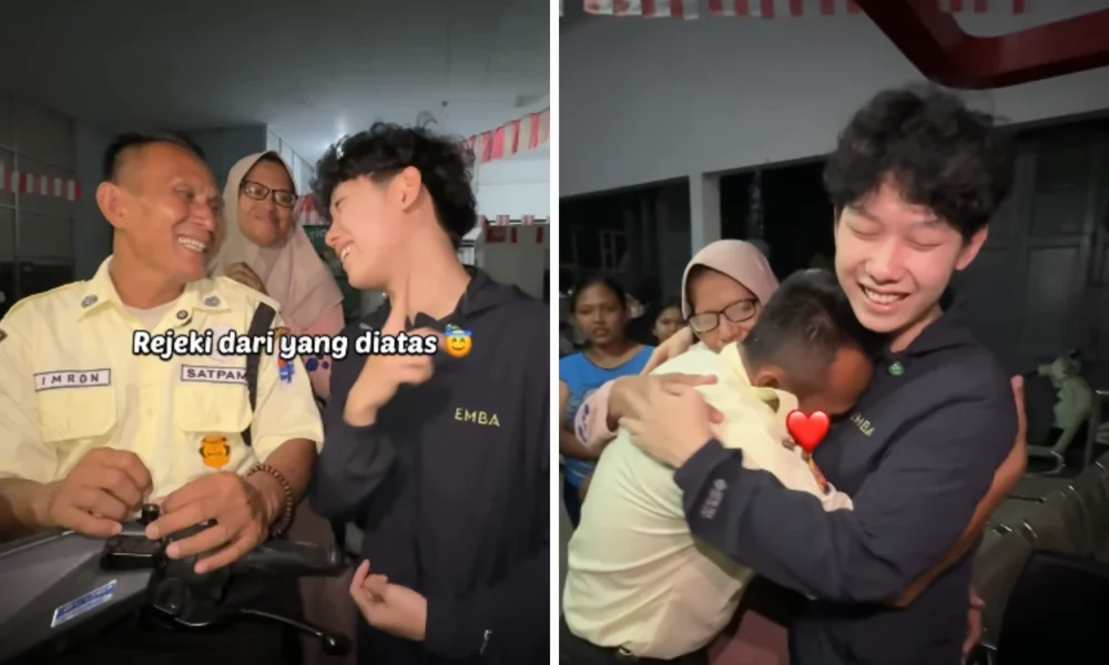 Willie salim beri motor dan uang tunai rp50 juta untuk satpam yang motornya dibakar saat demo
