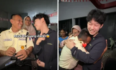 Willie salim beri motor dan uang tunai rp50 juta untuk satpam yang motornya dibakar saat demo
