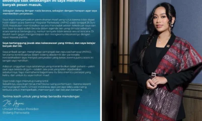 Zita anjani minta maaf usai batal isi seminar di unpad tapi update nge gym, netizen minta maaf tapi pake chatgpt
