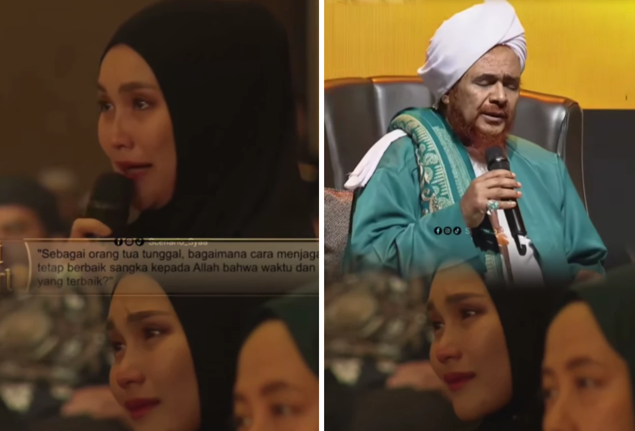 Ayu ting ting menangis di kajian habib umar, curhat lelah jadi ibu tunggal